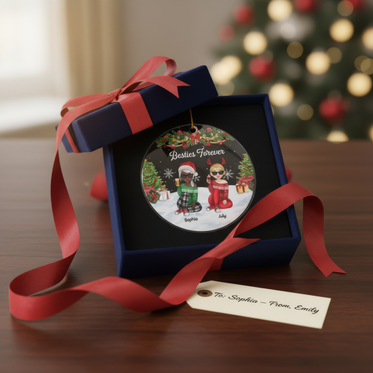 Personalized Cartoon Snowflake Ornament