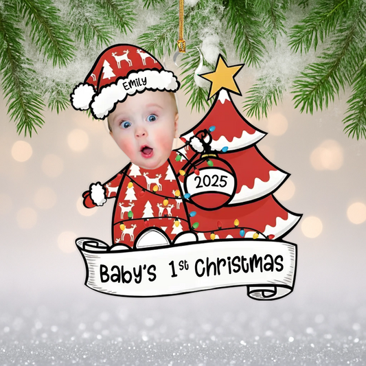 Baby's First Christmas - Personalized Acrylic Photo Ornament