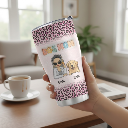 Custom 3D Pet Tumbler – Personalized Dog & Cat Gift