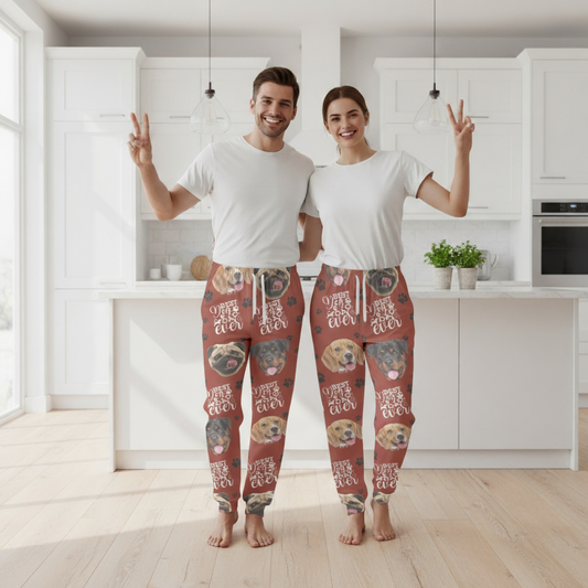 Custom Photo Best Dog Dad - Personalized Pajama Pants