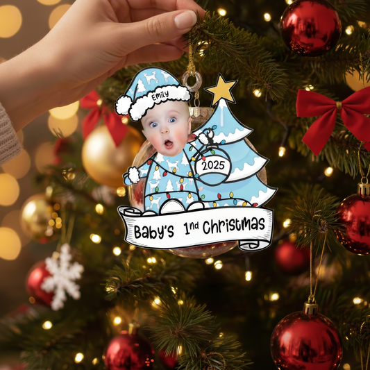 Baby's First Christmas - Personalized Acrylic Photo Ornament