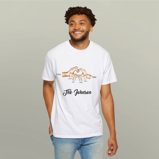 Personalized Family Holding Hands T-Shirt