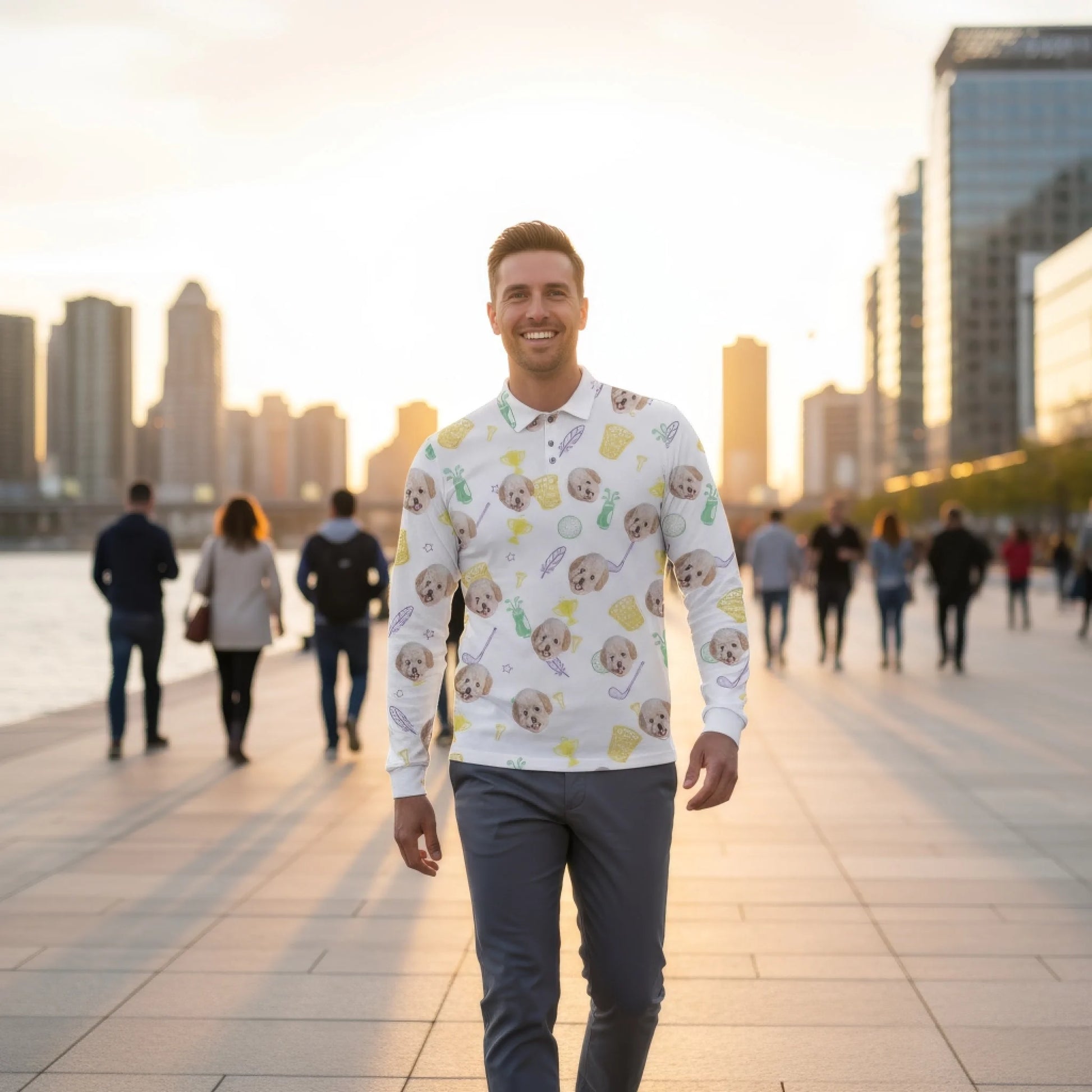 sleeve polo pet mockup