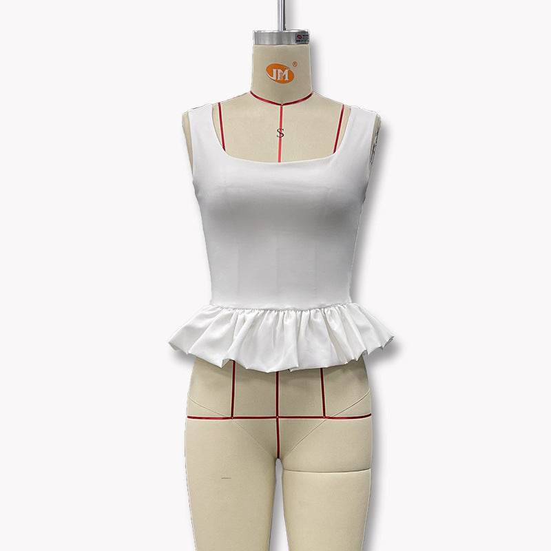 Women's Scoop-Neck Sleeveless Peplum Top