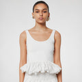 Women's Scoop-Neck Sleeveless Peplum Top