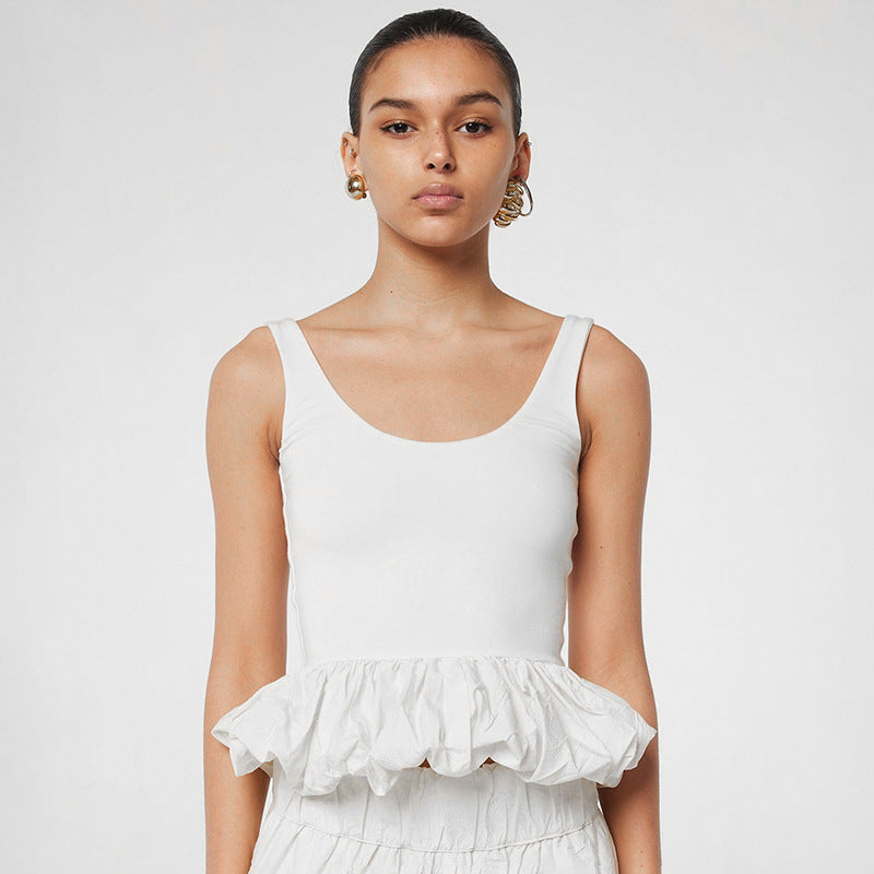 Women's Scoop-Neck Sleeveless Peplum Top