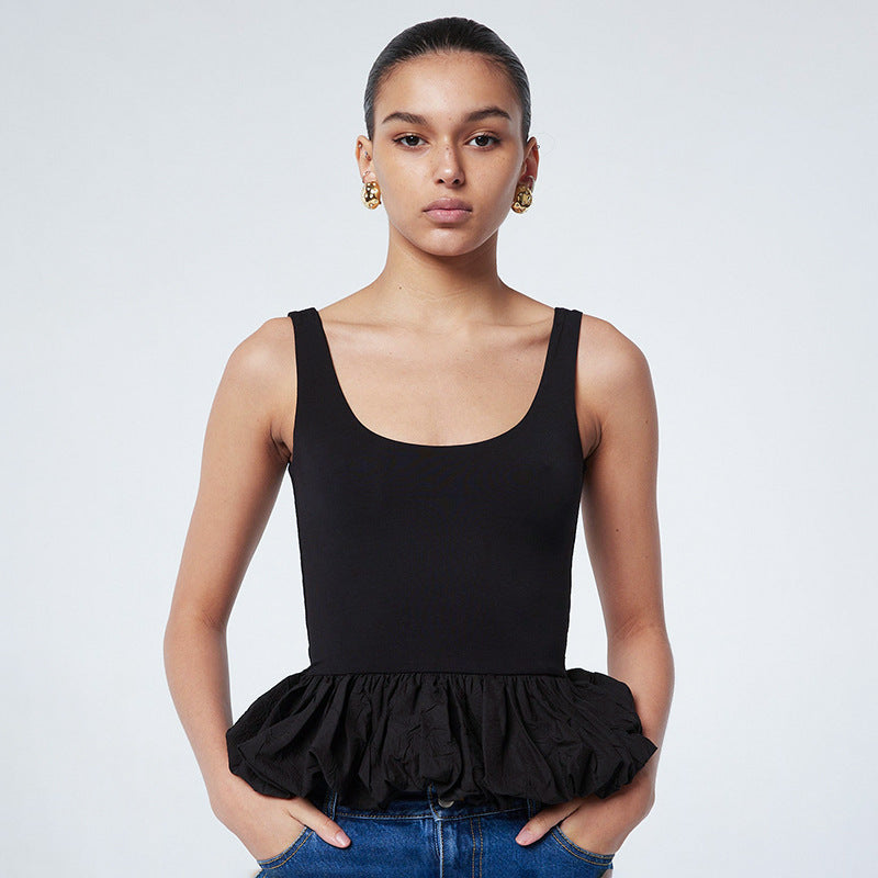 Women's Scoop-Neck Sleeveless Peplum Top